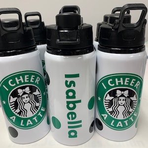 I Cheer a Latte | Cheer Team Gift | Cheer Water Bottle | Latte Cup | Cheerleader Christmas Gift | All Star Cheer Gift