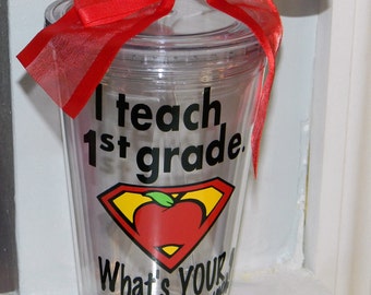 First Grade Teacher Christmas Gift -  Teacher Gift - 1st Grade Teacher Gift - Teacher Cup - Teacher Mug - Gifts for Teachers