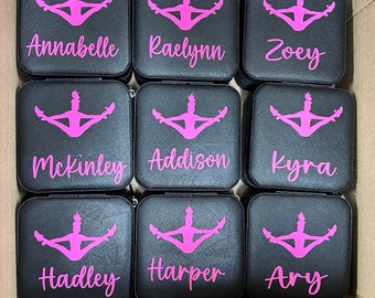 Cheerleader Gift Girls Cheerleading Gift Girl Travel Jewelry Case Cheer Team Gift Cheer Mom Cheerleader Leader Cheer Nationals Gift