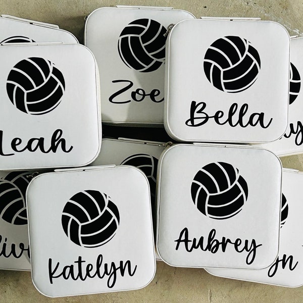 Personalized Volleyball Jewelry Box, Team Gift