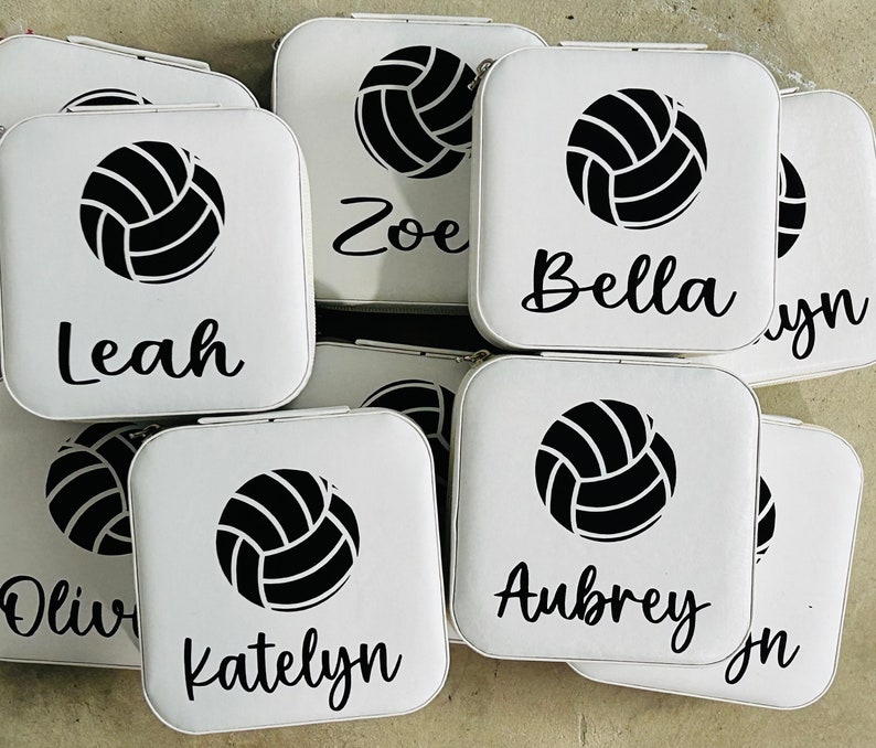 volleyball jewelry box team gift with name