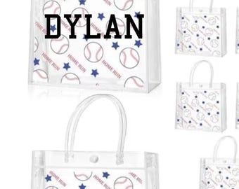Baseball Team Gifts - Gift Bags- Personalized Party Favors T-ball Snack Bag