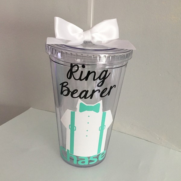 Ring Bearer Gift - Rig Bearer Cup - Usher Gift - Junior Groomsman Gift - Kids Wedding Favors - Bridal party Gifts