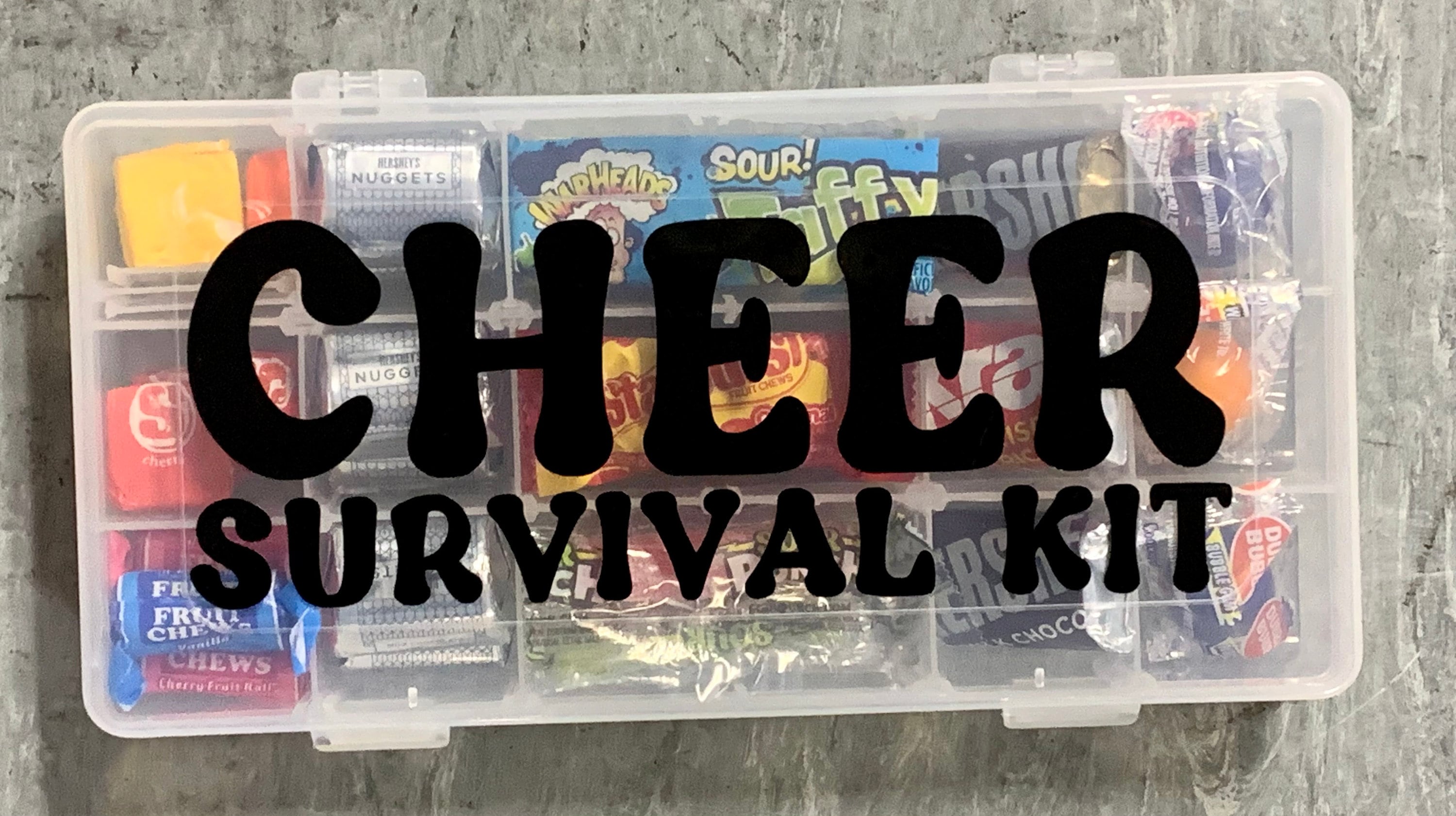 Cheer Survival Kit: Cheer Team Gift Adjustable Compartment Candy Box - Etsy