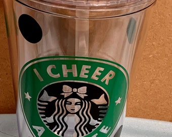 Cheer Camp Gift - I Cheer a Latte - Cheer Team Gift - Cheer Cup-Latte Cup- Cheerleader Christmas Gift - All Star Cheer Gift