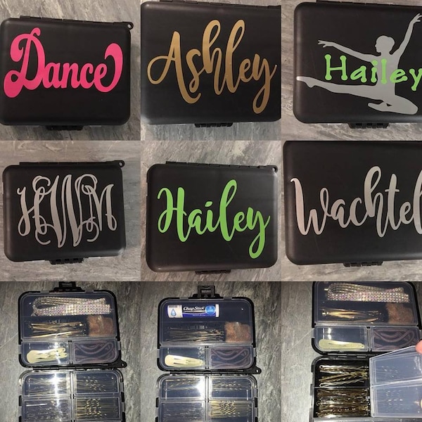 Dance Team Gift - Bobby Pin Case - Mini Hair Kit - Hair Pin Case - Dancer Gift  - Dance Competition Gift - Travel Case - Hair Tie Storage