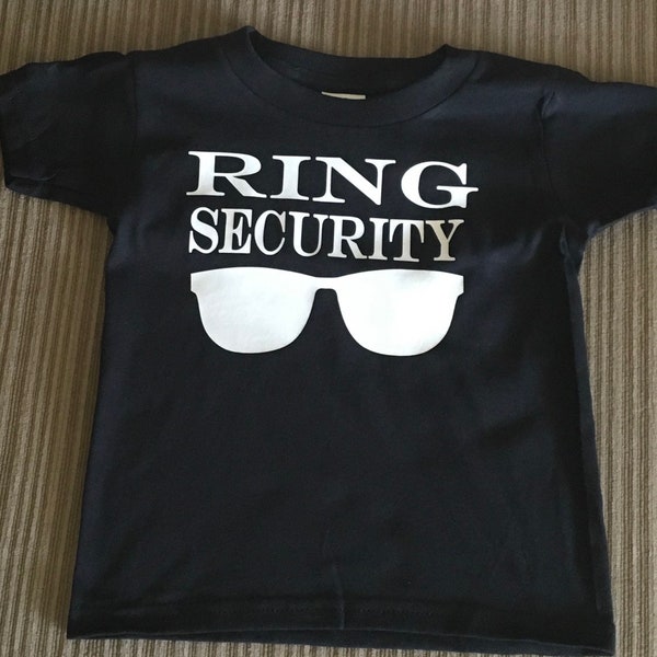 Ring Security Shirt Black -Ring Bearer Shirt - Ring Security Gift -Gifts under 20 - Junior Groomsman Shirt
