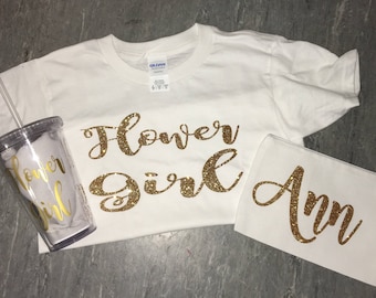 Personalized Flower Girl Gift Set: Shirt, Bag & Tumbler