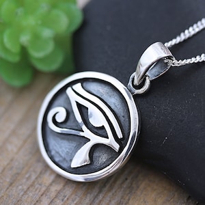 Sterling silver eye of Horus Silver Eye of Ra necklace Silver Eye of Horus Eye of Horus jewelry, Protection Jewelry, Protection Necklace