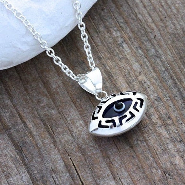 Evil Eye jewelry, Sterling Silver Evil Eye Necklace - Protection, Blue Evil eye, Friends great Gift. Most popular items for Evil Eye, 446