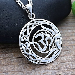 Ohm Pendant necklace, Sterling silver OM Necklace, Personalized Charms, yoga pendant, om jewelry, Ohm jewelry, om karma necklace.*
