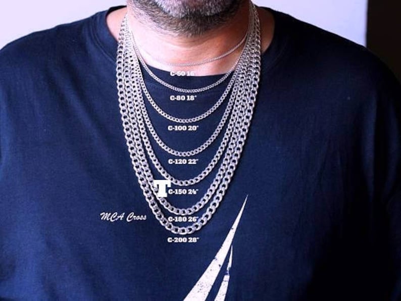 Genuine 925 Sterling Silver Curb Chain. 92.5 Silver Thick - Etsy