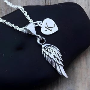 Sterling silver Guardian Angel wing Necklace Sterling silver Small Guardian Angel wings.