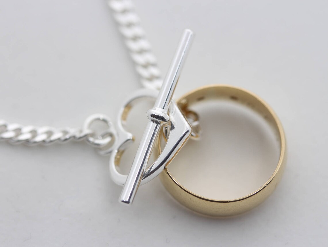 Sterling Silver Small Ring Holder Necklace Small Ring Holder Etsy