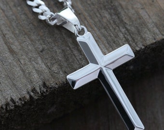 Mens Cross Necklace. Eng No Included 
