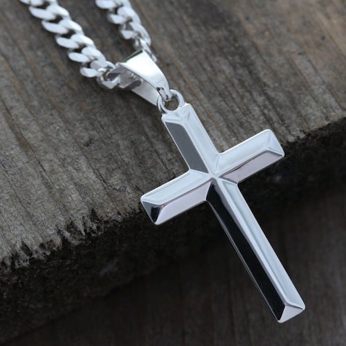 Mens Cross Necklace. Eng No Included 