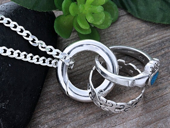 Mens Ring Necklace - Etsy | Ring necklace, Silver necklace handmade, Mens  silver necklace