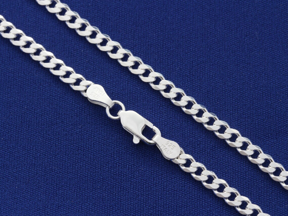 Sterling Silver Curb Chain silver chains for men. Thickness Etsy
