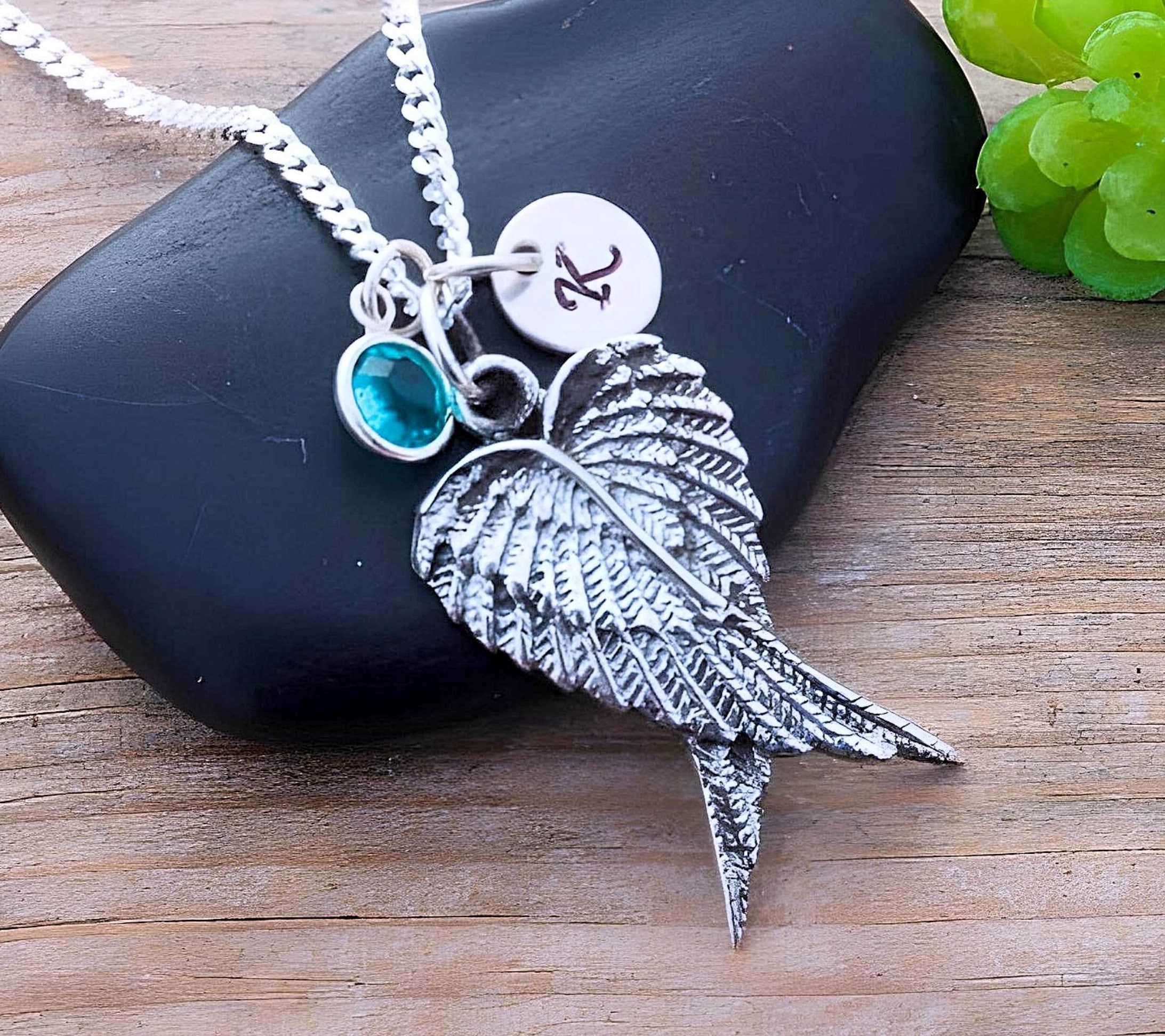Guardian Angel Wing Necklace. Mens Necklace Sterling Silver Wing. Cutomized Charms Wing Pendant Unisex Angel Wing Necklace Choose Chain