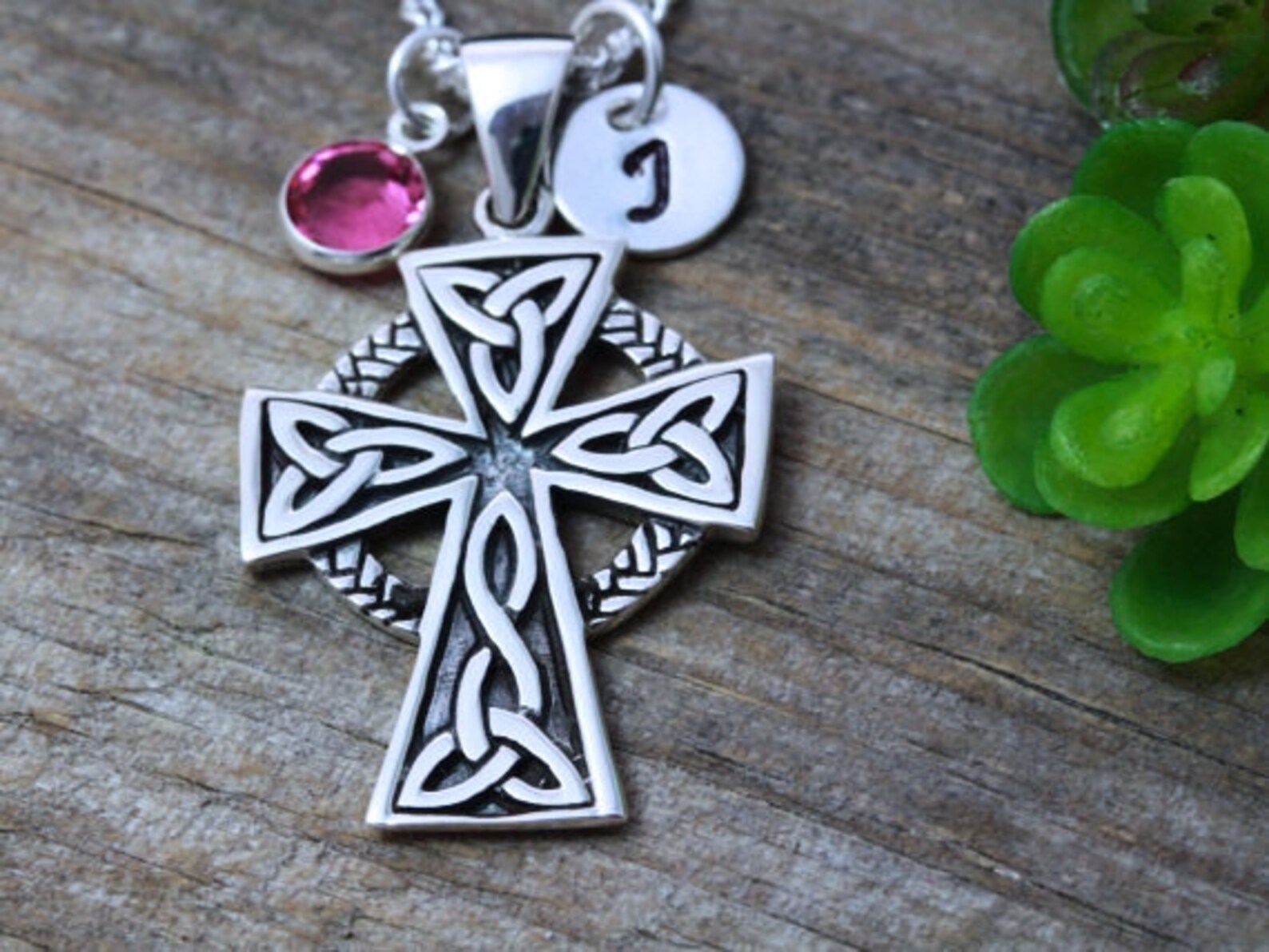 Celtic Cross Necklace Celtic Trinity Knots Cross in Sterling | Etsy