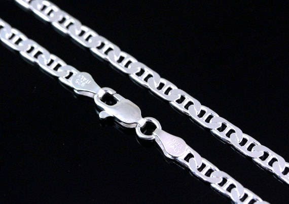 NEW STERLING SILVER ANCHOR MARINER CHAIN NECKLACE 1.5mm-10mm SIZES 14-36  ITALY