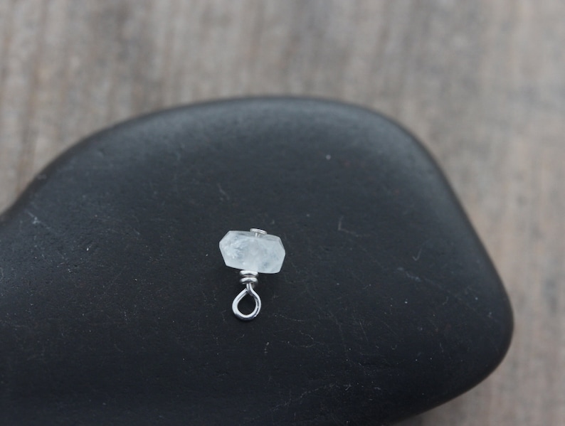 Add Gold or silver Swarovski Birthstones, Second pic. AB crystal April (Aurora Borealis Swarovski). Third pic Moon stone June upon request. image 3