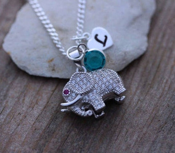 Sterling Silver Mama and Baby Elephant Pendant