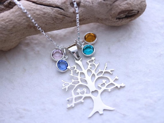 Grandmother necklace with birthstones clearance