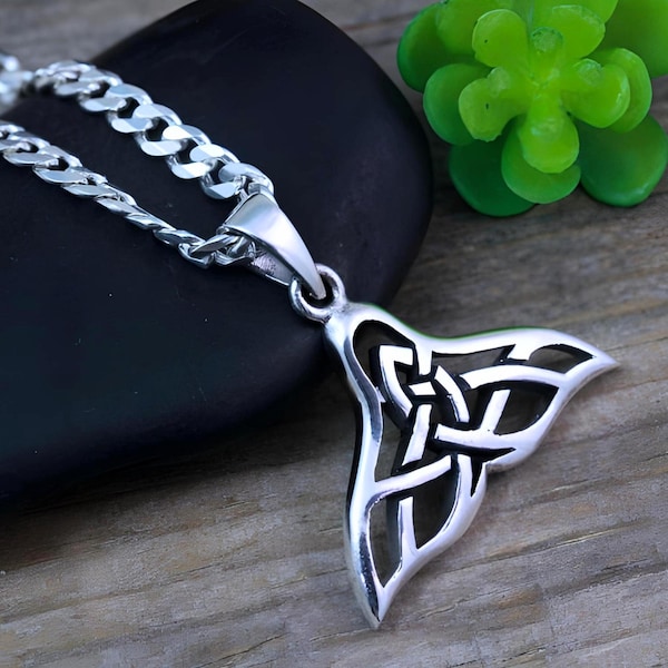 Sterling Silver Whale Tail Necklace. Sterling silver Dolphin Tail Necklace. Choose chain