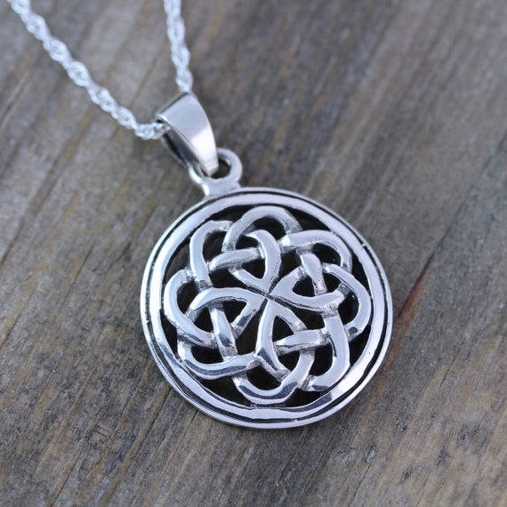 Irish Necklace | Sterling Silver Large Heavy Trinity Celtic Knot Pendant at  IrishShop.com | IJSV46372