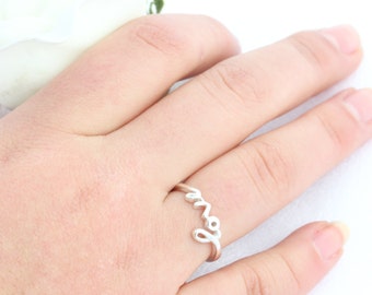 Ring, Sterling silver love Ring, Silver Love Word Ring, Valentine ring  . Rf 757