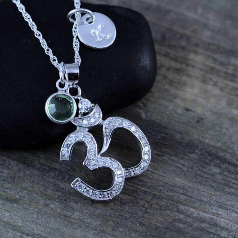 Silver Om Cz Sterling Necklace Jewelry 080 Pendant Ohm Tation Cubic Zinrconia Necklaces Valresa Com - Sterling Silver Om Pendant Necklace