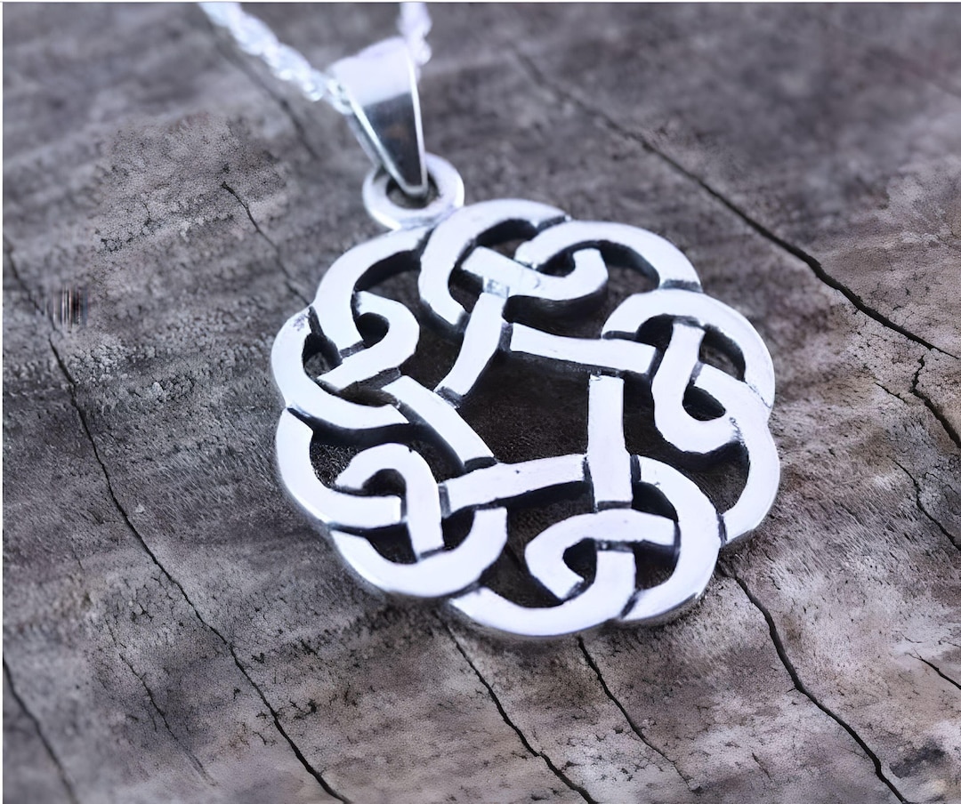 925 Sterling Silver Celtic Knot Necklace Unisex Necklace, Mens Jewelry