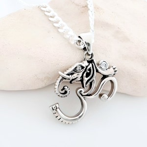 Ganesha Ohm necklace, Ganesha Om necklace, OM necklace, Ohm, silver Ohm necklace, Ganesha necklace,