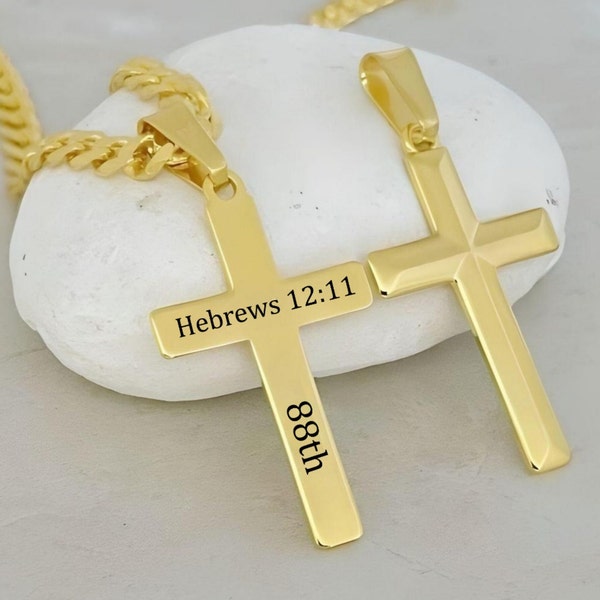 Gold Cross Necklace Etsy