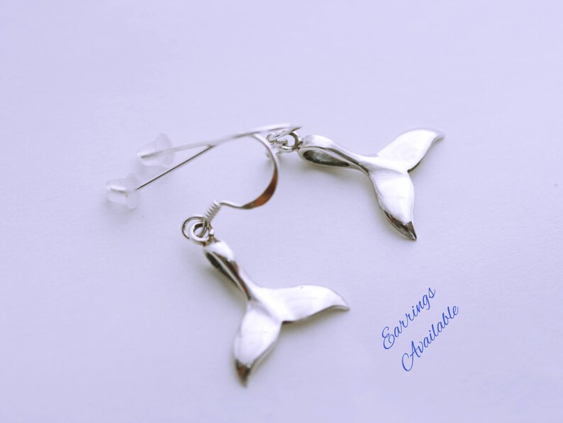 Leather necklace Men necklace Whale Fluke Necklace Whale tail Jewelry STERLING silver Whale Tail Necklace Whale Tail