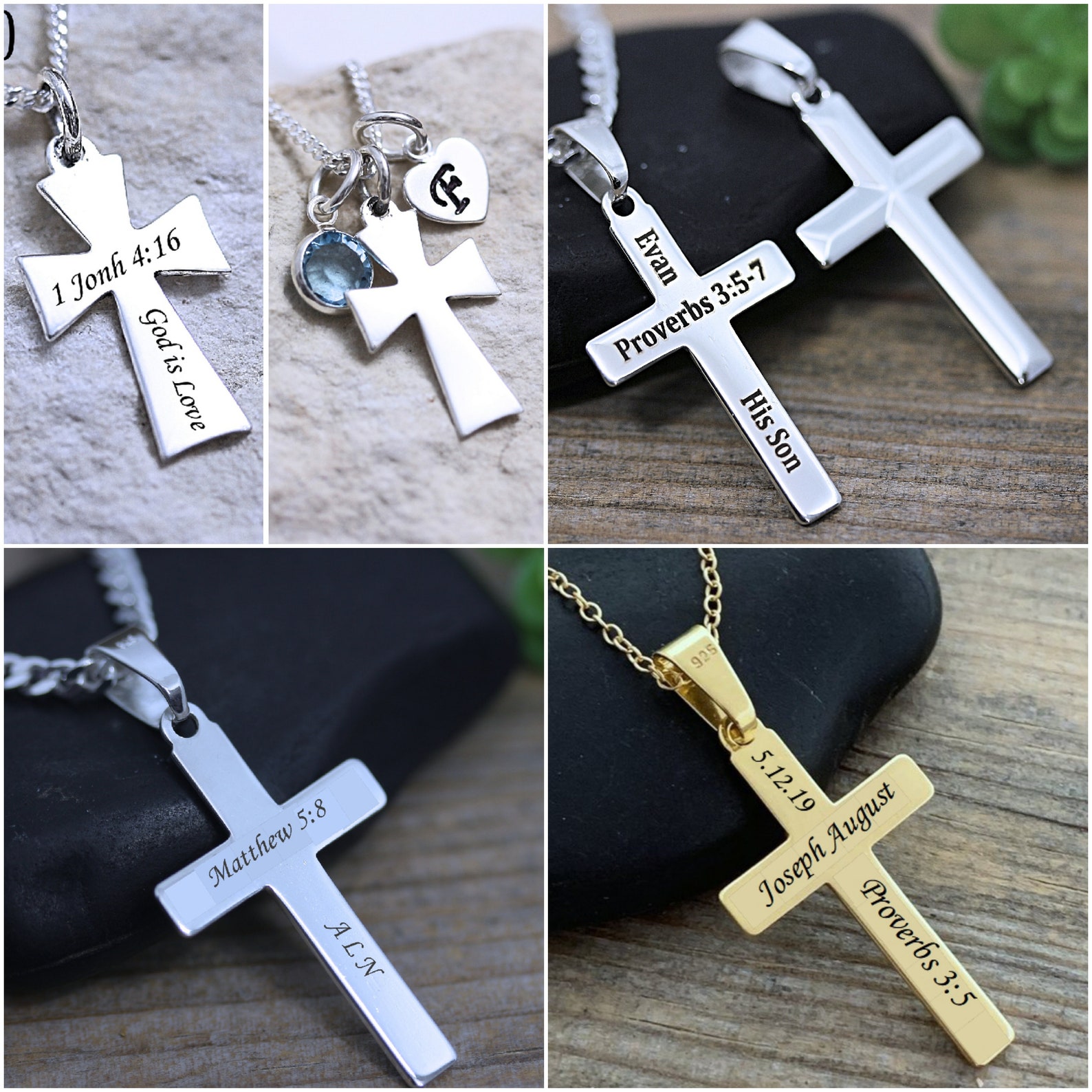 Friendship Cross Necklace Sterling Silver Claddagh Cross Etsy