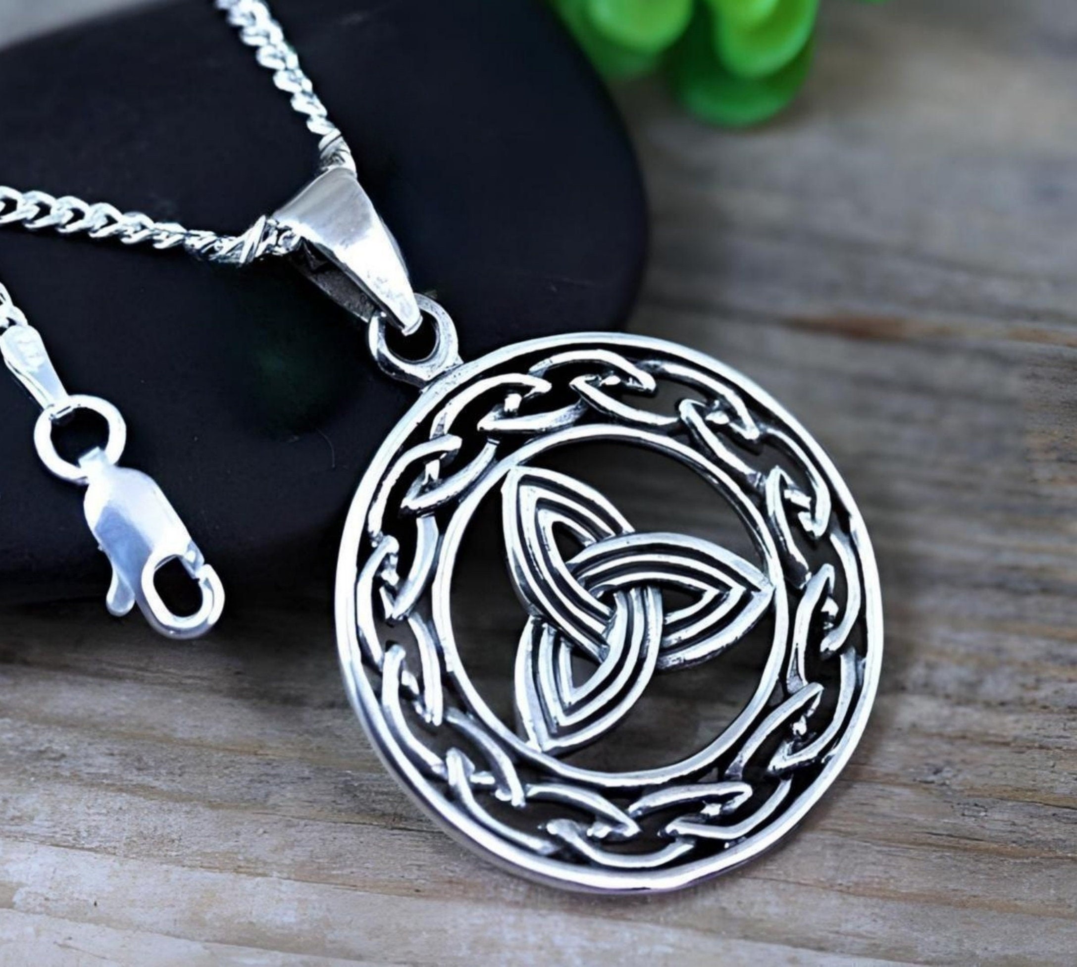 Men's Trinity Knot Pendant - CladdaghRings.com