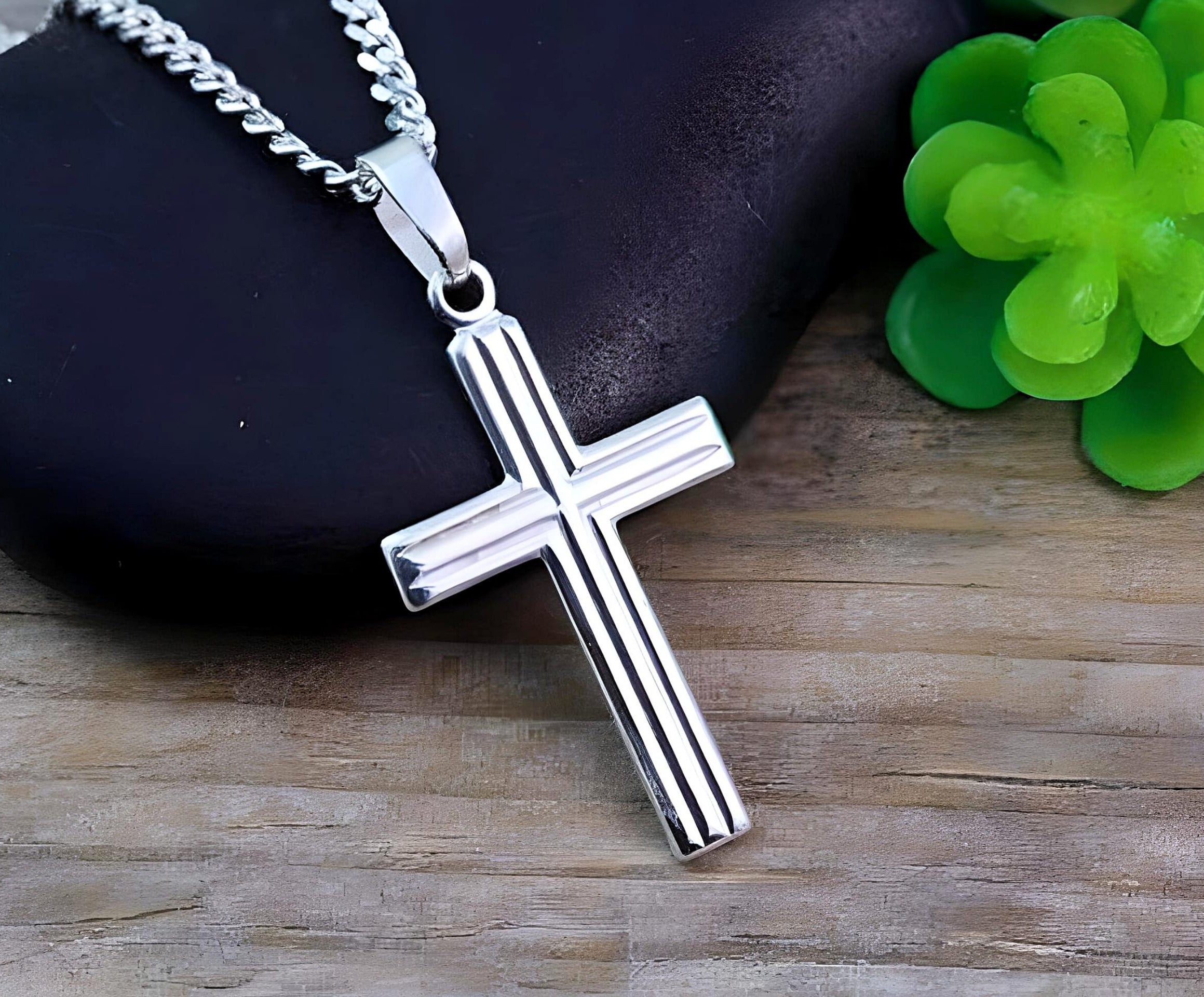 Childrens silver crucifix necklace clearance