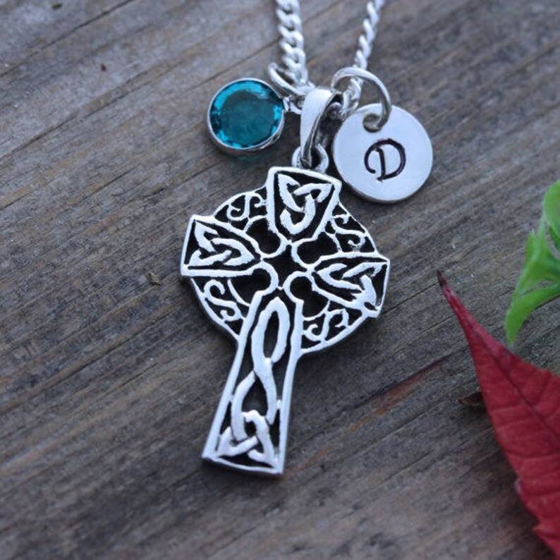 Sterling Silver Celtic Cross, Celtic Jewelry Irish Cross Necklace ...