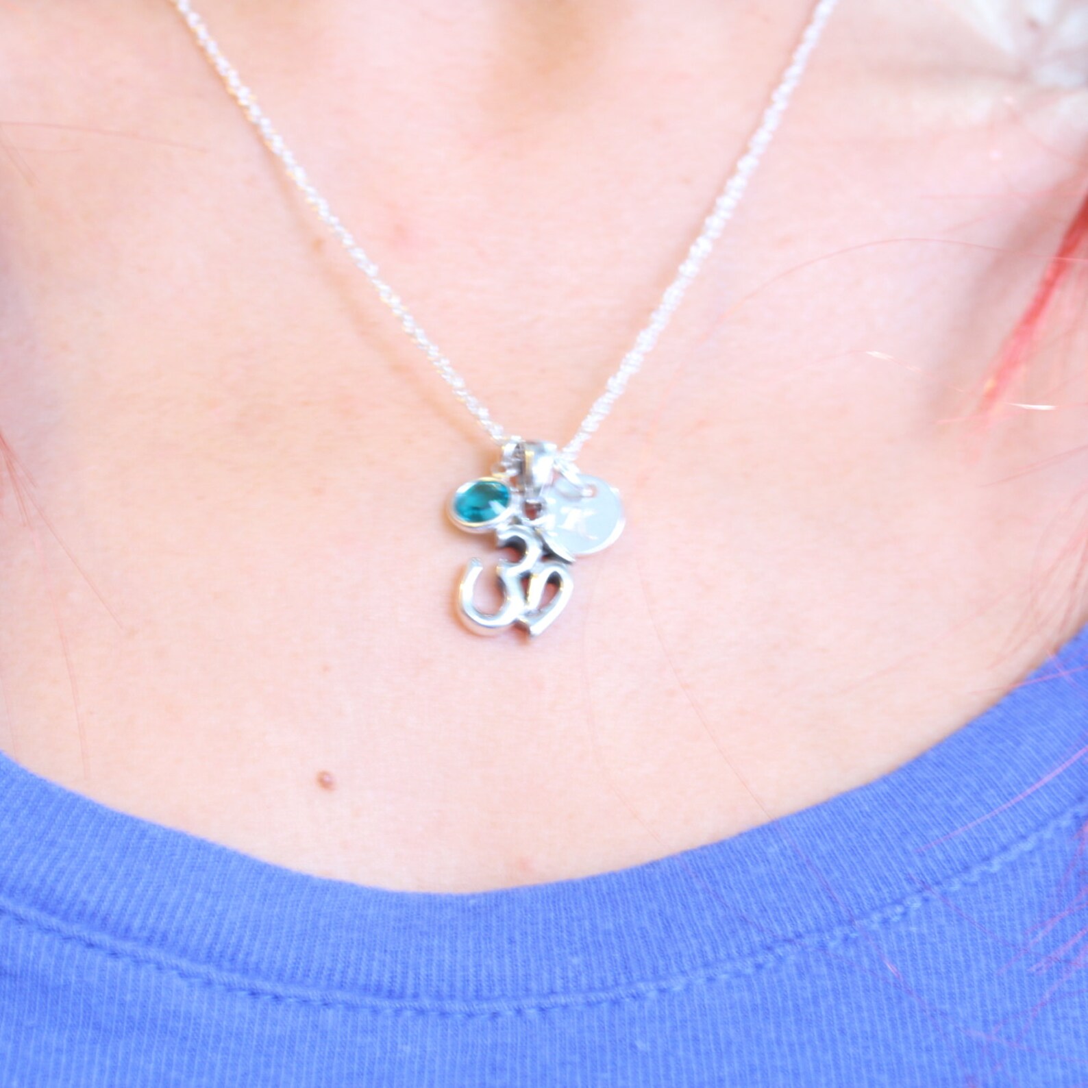 OM Necklace Om Jewelry Sterling Silver OHM Pendant Om Yoga Etsy