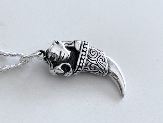 Collier Griffe De Tigre En Argent Sterling Collier De Tete De Etsy Canada