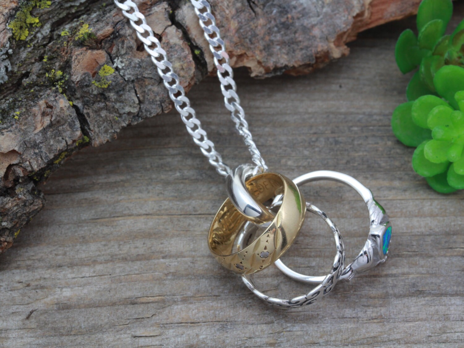 Sterling Silver Small Ring Holder Necklace For Small Ring. Etsy