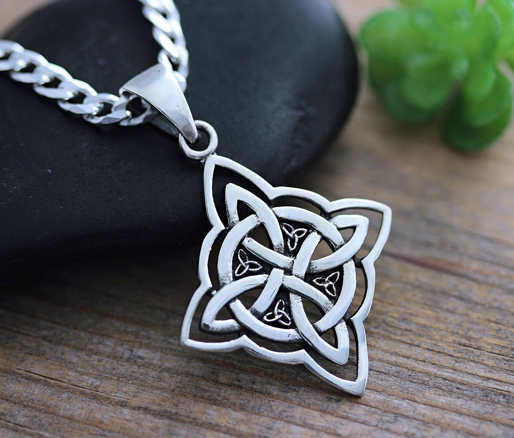 Irish knot Celtic Irish Jewelry Friendship. Irish necklace Trinity necklace custom InitialBirthstone Celtic pendant Triquetra Necklace