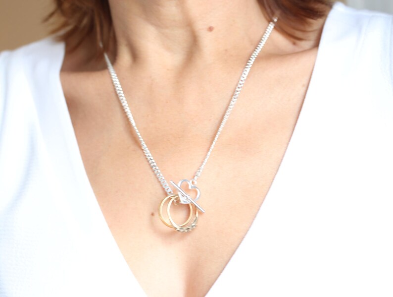 Sterling Silver Small Ring Holder Necklace Small Ring Holder Etsy