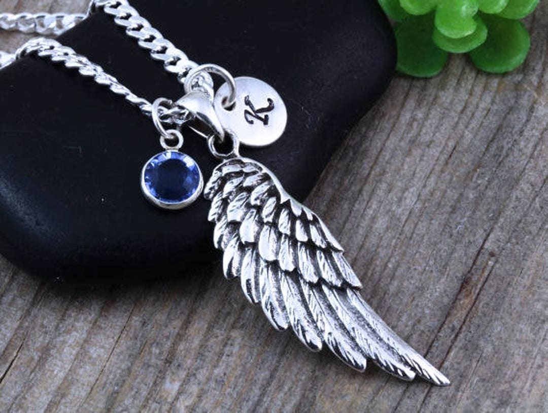 Sterling Silver Wing Pendant Wing Necklace Sterling Silver Etsy