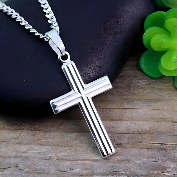 Small Cross Necklace - Etsy