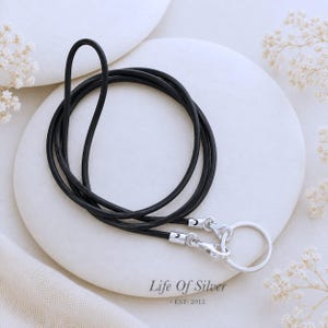 Mens Eyeglass Necklace. Genuine 2mm Leather NON-RETURNABLE ITEM. Eyeglass Lanyard Necklace. Sterling Silver components. Luxe Collection
