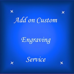 Add Laser engraving Service For Selected Sterling Silver items Selling in my store. Contact me before adding this Engraving serivece.