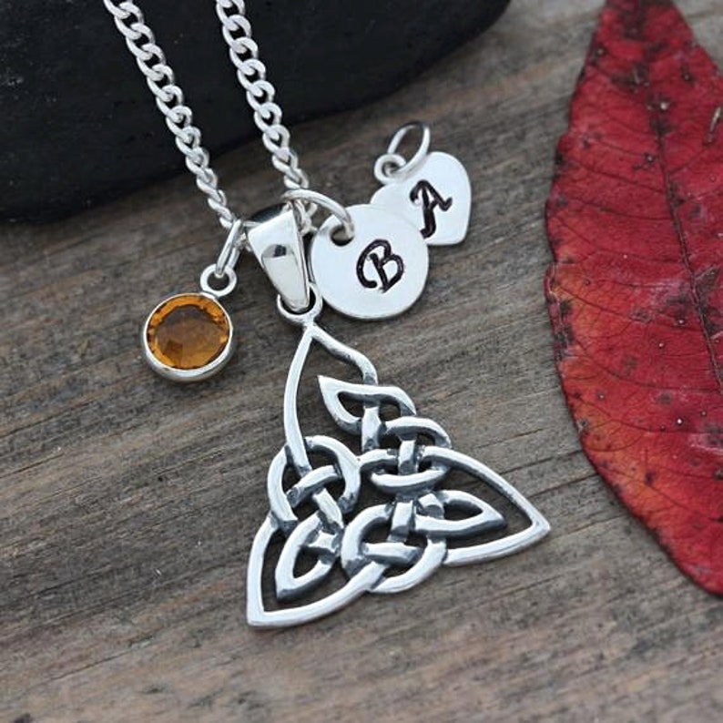 Trinity Knot necklace, Sterling silver Triquetra Knot Necklace, Celtic Knot Pendant, Choose chain / Leather. Mens Necklace, Unisex. 071li image 7
